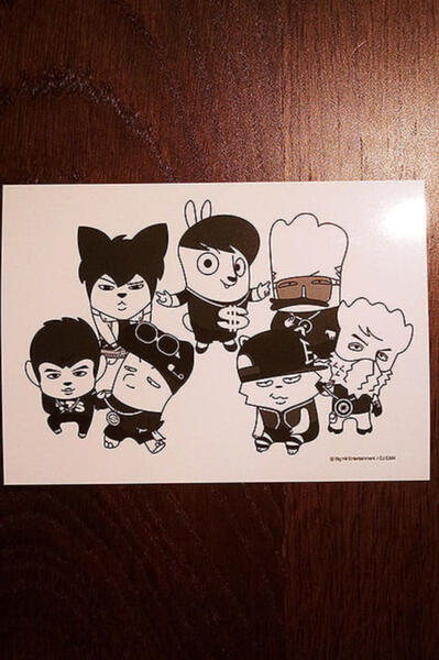 HIP HOP MONSTER POSTCARD